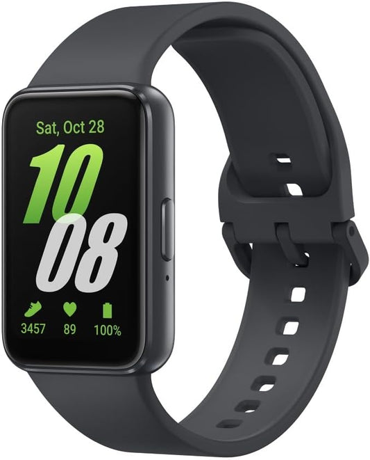 Samsung Galaxy Fit3, Smart Watch, Fitness Tracker, Health Monitoring, Black, 3 Year Samsung Extended Warranty (UK Version)