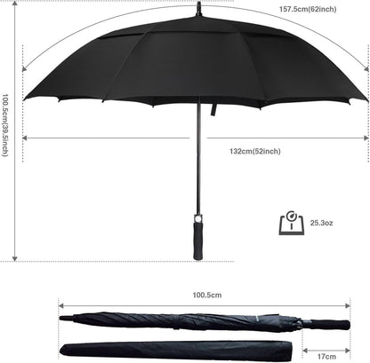 ACEIken Golf Umbrella Windproof Large 62/68 Inch, Double Canopy Vented, Automatic Open, Extra Large Oversized,Sun Protection Ultra Rain & Wind Resistant Stick Umbrellas