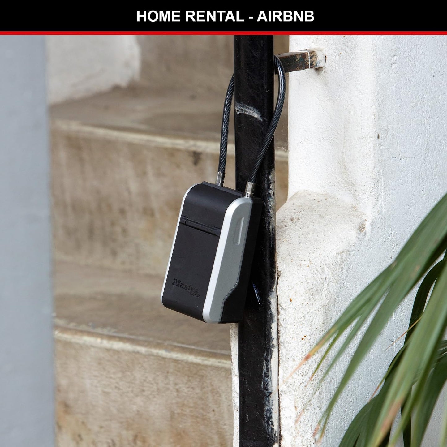 Master Lock 5482EURD Key Safe with New Innovative Design, Flexible Cable Shackle, Capacity, High Security, Grey, Extra Large