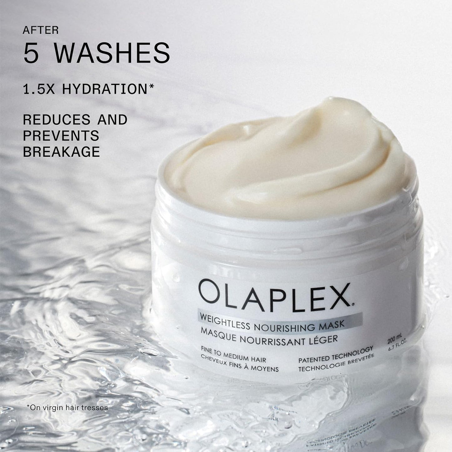 Weightless Nourishing Mask, Cuticle-sealing mask to hydrate and volumize fine to medium hair.